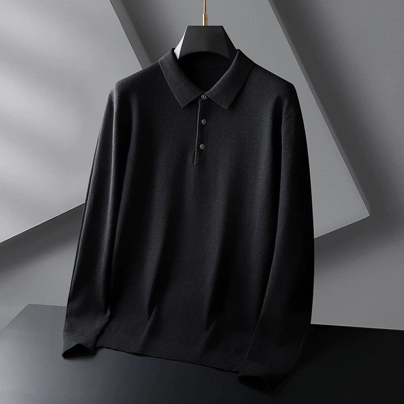 Fat Brother осень 2024 новый мужской толстый плюс большой размер бизнес повседневный лацканный свитер свитер свитер