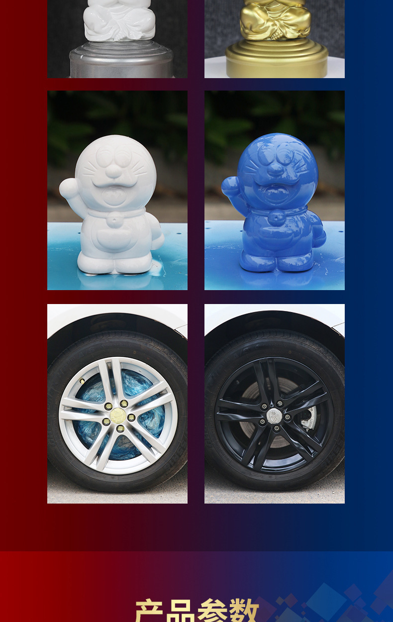 Anti-rust self-painting hand-cranked automatic furniture wood varnish black and white graffiti metal paint for cars