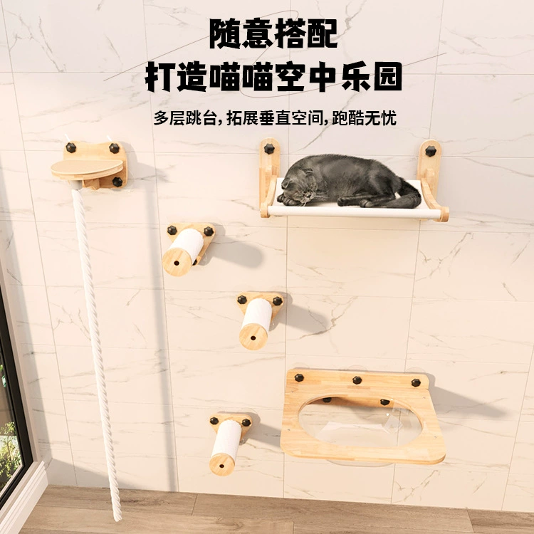 Поддерживает индивидуальный дизайн из цельного дерева для кошек, настенный кошачий когтеточка, кошачье гнездо в виде космической капсулы, не занимает места и не требует сверления.
