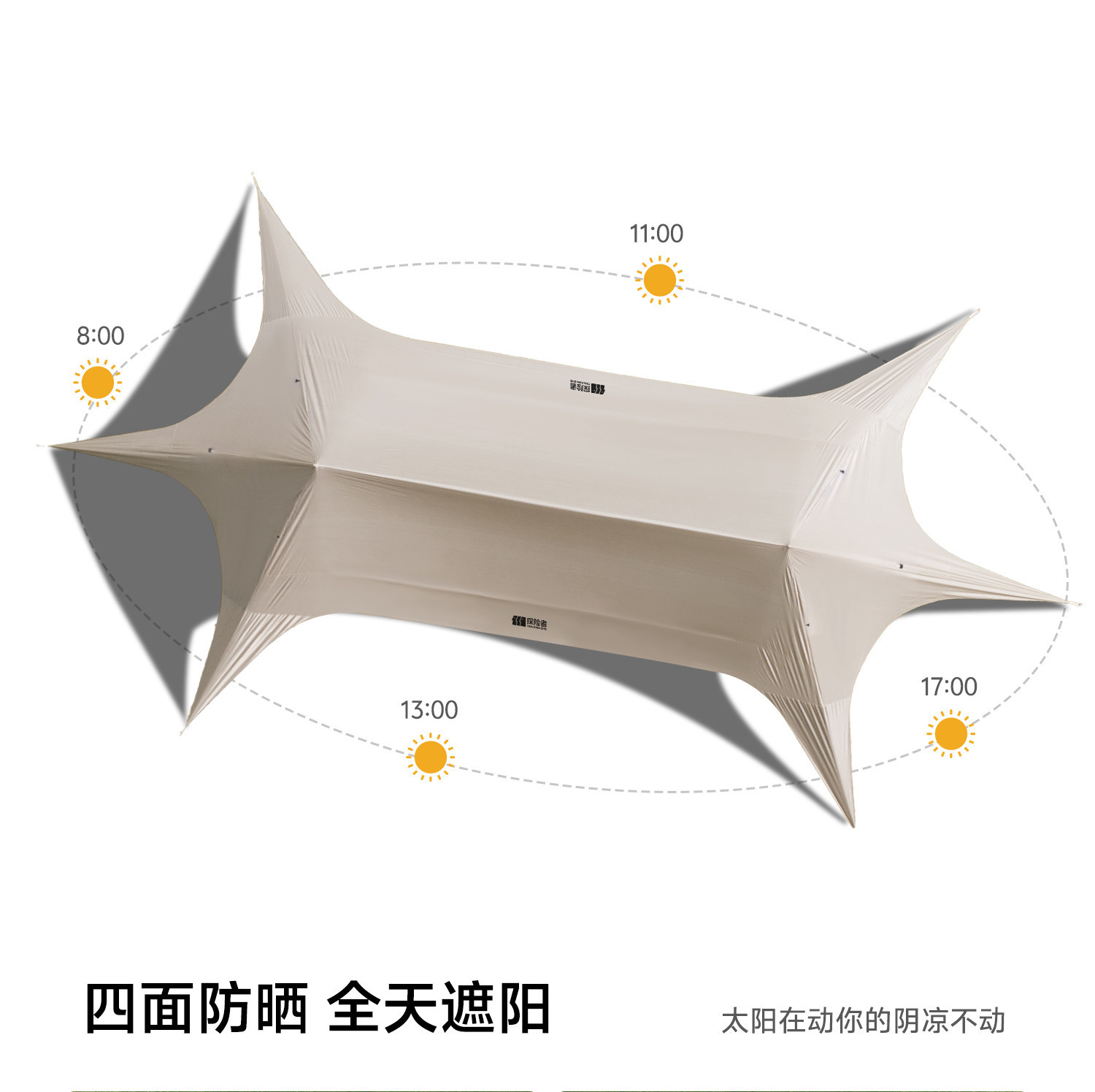 Explorer Yilan's New No-Build Canopy, Integrated Outdoor Black Glue Quick-Open Tent, Camping Sunshade Tent Cloth