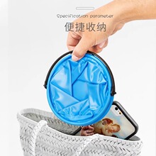 折叠小水桶美术洗笔桶绘画水粉笔桶儿童捞鱼户外赶海桶便携折叠桶