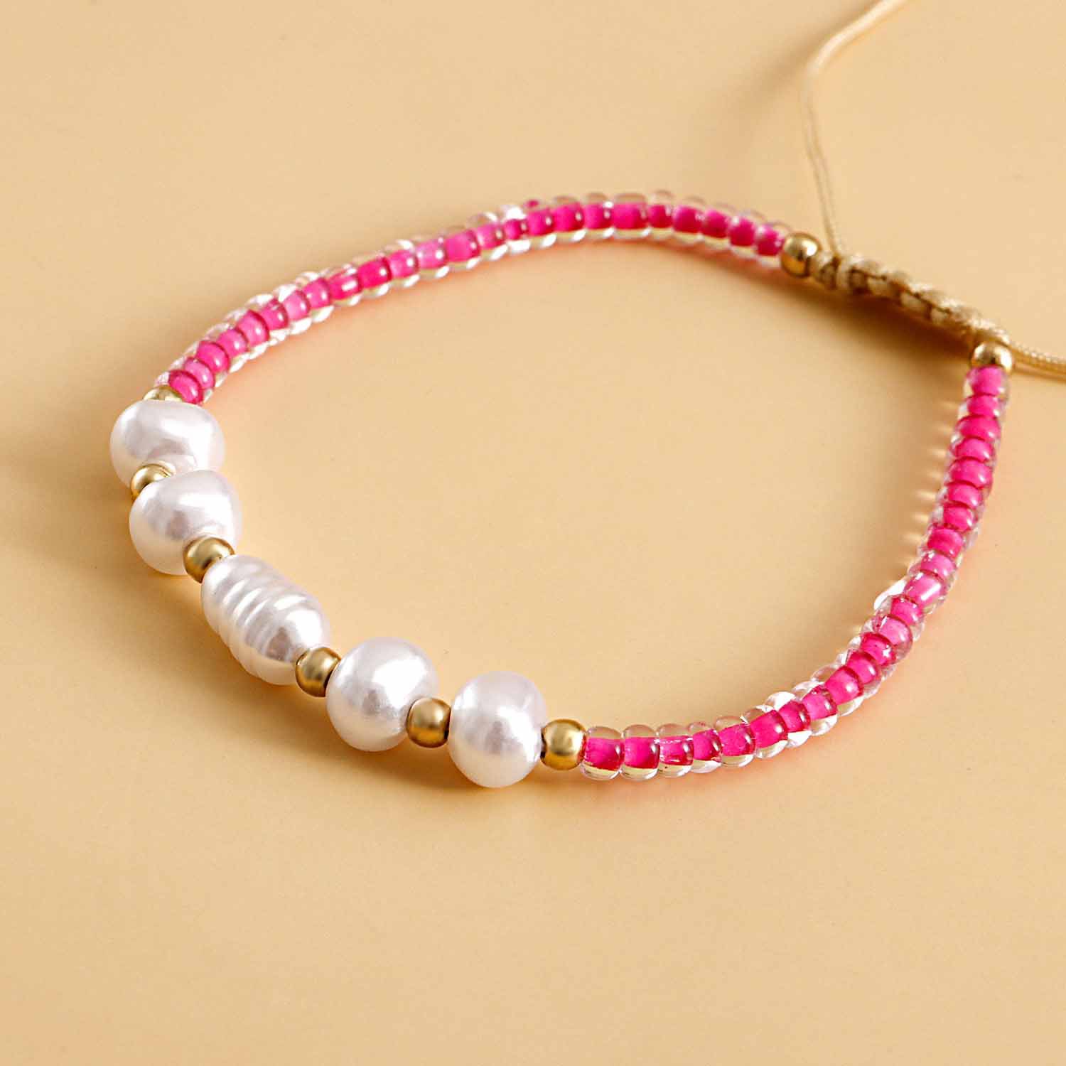 Fashion Irregular Imitation Pearl Beaded Plating Bracelets