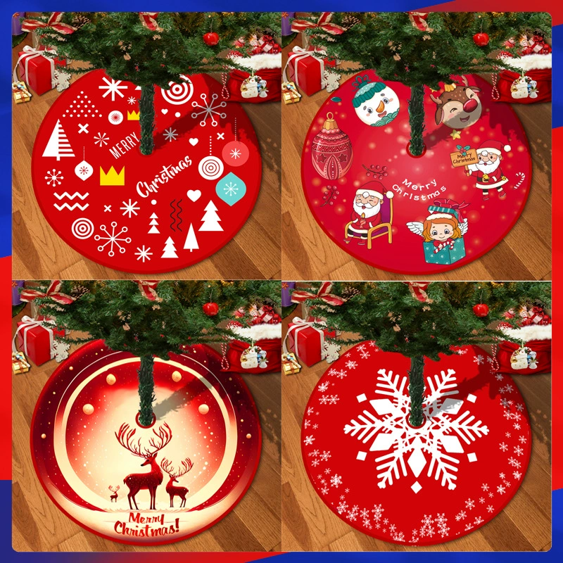 Новый дизайн юбки для рождественской елки, оригинальный дизайн, напольная юбка-подставка для елки с цифровой печатью, подарок.