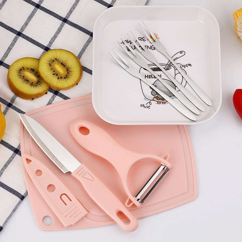 Cuchillo de fruta portátil de regalos cuchillo de frutas de acero inoxidable cuchillo de casco cuchillo de pelo plegable para bebés