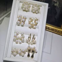 Zhuji Pearl серьги гвоздей натуральный пресноводный жемчуг S925 серебряные иглы с несколькими шариками дизайн серьги простой стиль