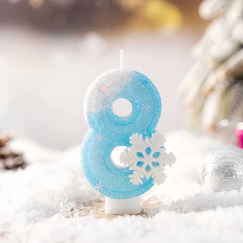 雪花创意数字生日蜡烛跨境电商希音蛋糕派对装饰周岁生日手工蜡烛|undefined