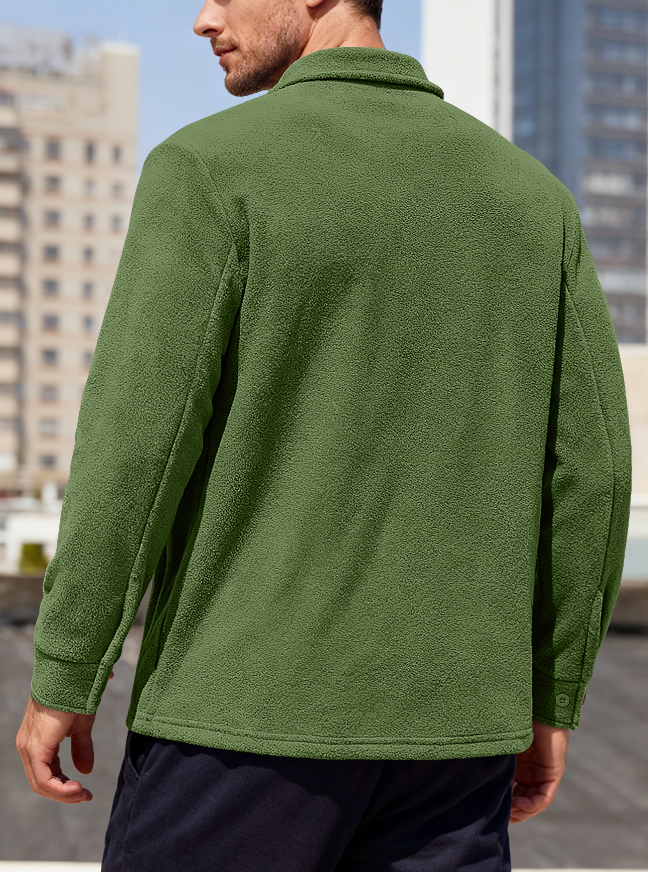 26 European And American Cross-border Heavyweight Men's Clothing, Fleece-lined Workwear, Long-sleeved Outdoor_voghion.com