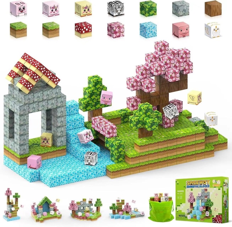 クロスボーダー Amazon 原始林磁気ブロックビルディングブロックセット mc マイマグネットブロックワールド子供の知育玩具|undefined