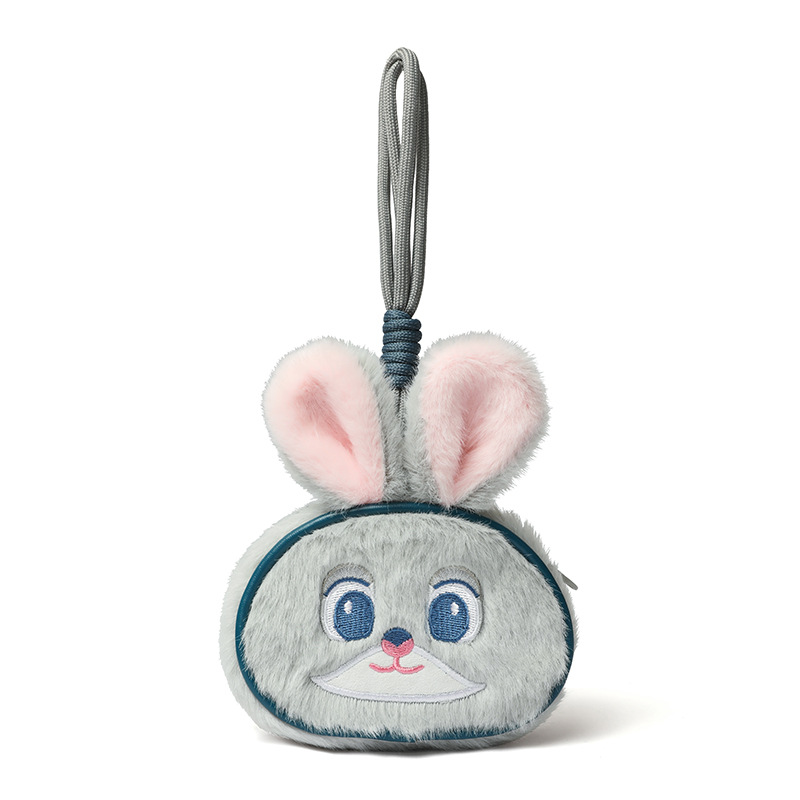 Cute cartoon animal coin purse plush toy earphone case doll backpack pendant panda rabbit figurine decoration