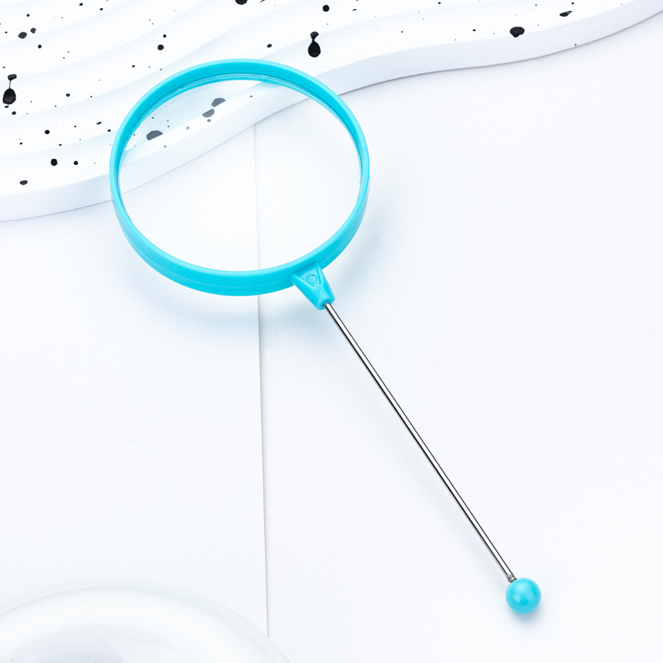 DIY cuentas lupa de observación científica de estudiantes niños lupa de plástico portátil de alta definición lupa de caída