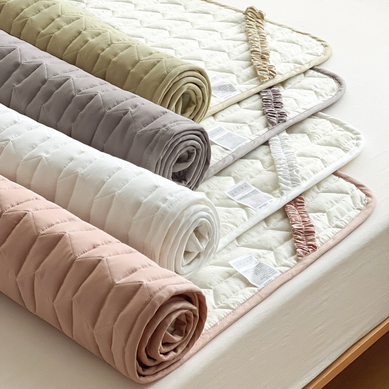 [Special offer] Japanese-style non-printed cotton mattress pure cotton non-slip mattress protector solid color quilted mattress dormitory bed