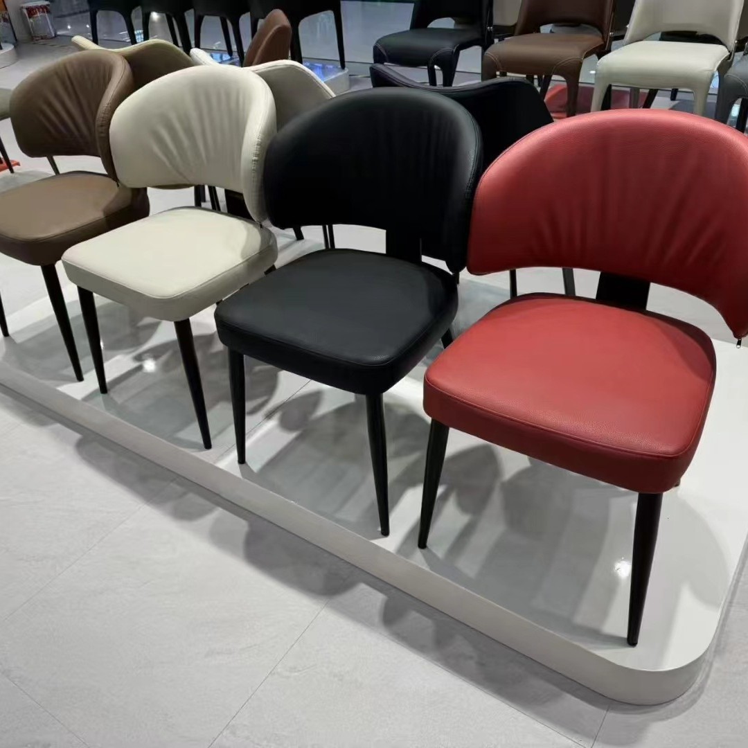 轻奢软包餐椅酒店餐厅家用靠背椅两把起发