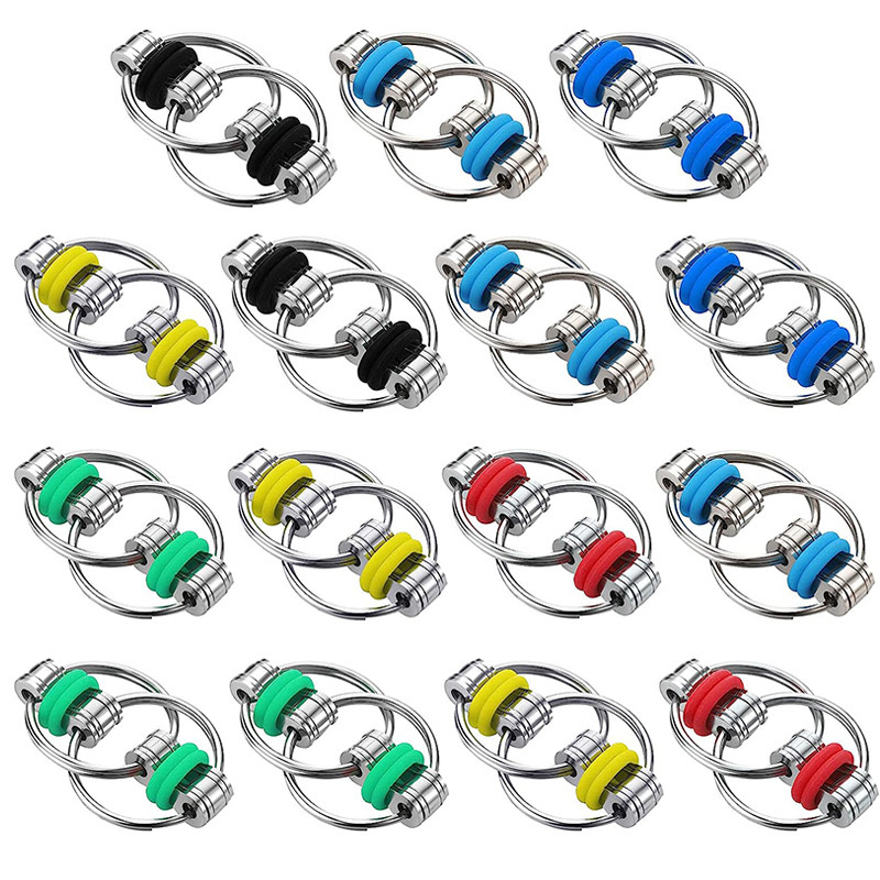 fidget cube adult vent bicycle chain toy decompression metal keychain decompression chain wholesale