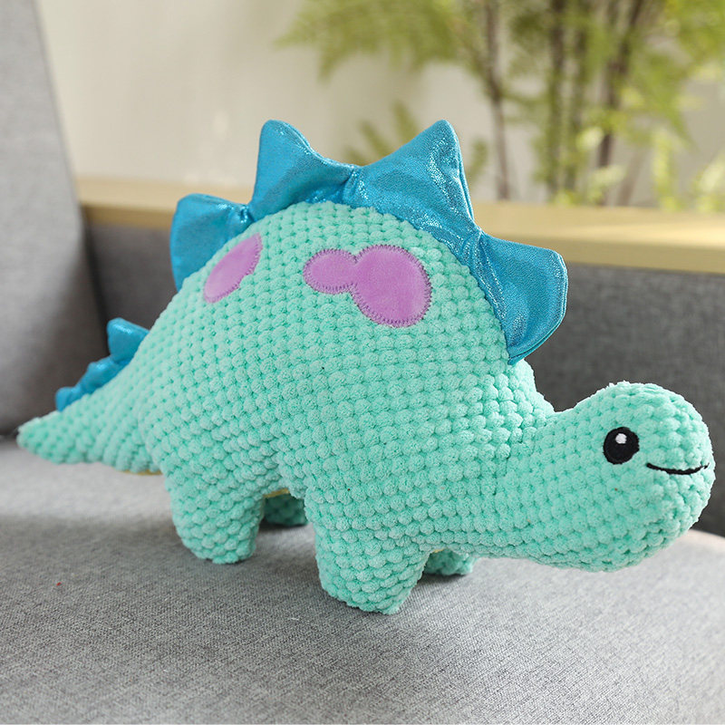 Corgi Golden Retriever lindo dinosaurio suministros para mascotas interactivo alivio tapado Juguete de perro transfronterizo sonido de felpa molar resistente a los mordiscos