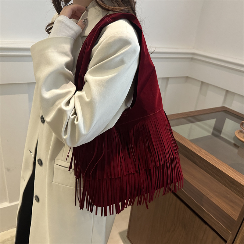 Bohemia flange retro bolso de vacaciones para mujeres nueva bolsa de gran capacidad, bolsa de hombro de moda de alta calidad