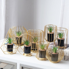 メーカー直売北欧創意軽豪華シミュレーション植物置物鉄芸植木鉢デスクトップ盆栽家庭装飾品