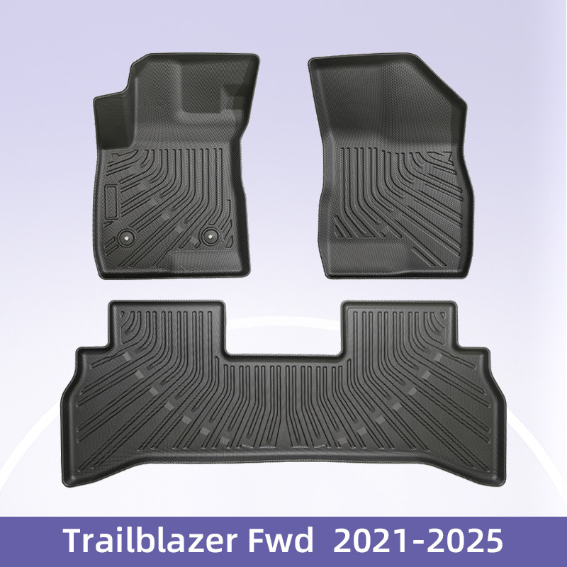 适用于Trailblazer FWD 2021-2025 3D全天候材质TPE汽车脚垫地垫
