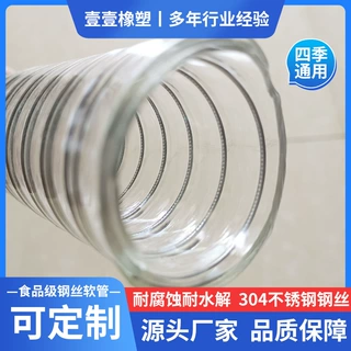 304不锈钢钢丝软管不含塑化剂PU钢丝管输酒塑料管pu软管水管