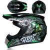 Bright black green locomotive