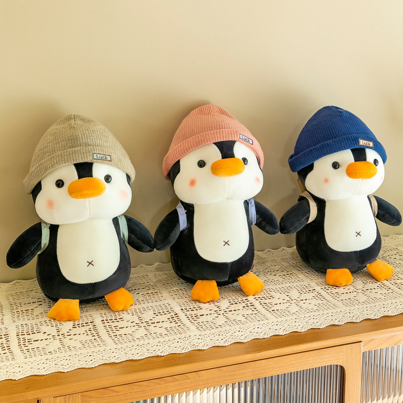 Mochila Pingüino juguete de peluche transfronterizo serie de animales marinos muñeca Regalo de Cumpleaños de los niños centro comercial muñeca al por mayor