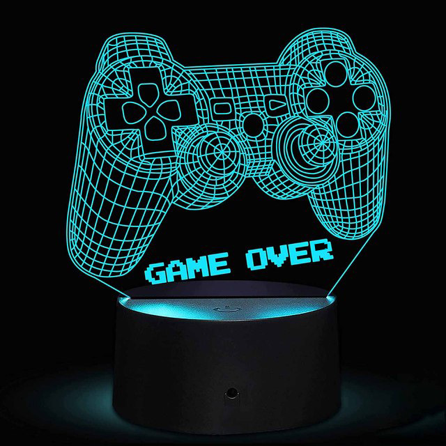 Creativo e-sports atmósfera luz juego manejar 3D luz de la noche XBOX luz decorativa LED7 color contaminación lumínica fábrica de ventas directas