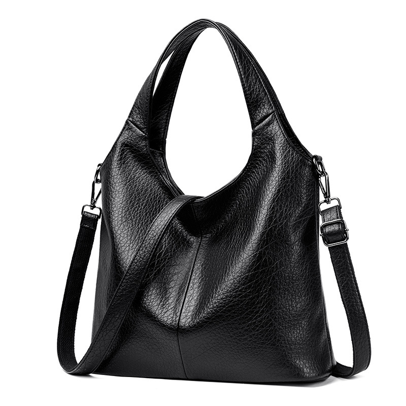 Women's bag, black large bag, women's new tote bag, versatile armpit bag, large capacity single shoulder crossbody bag_voghion.com