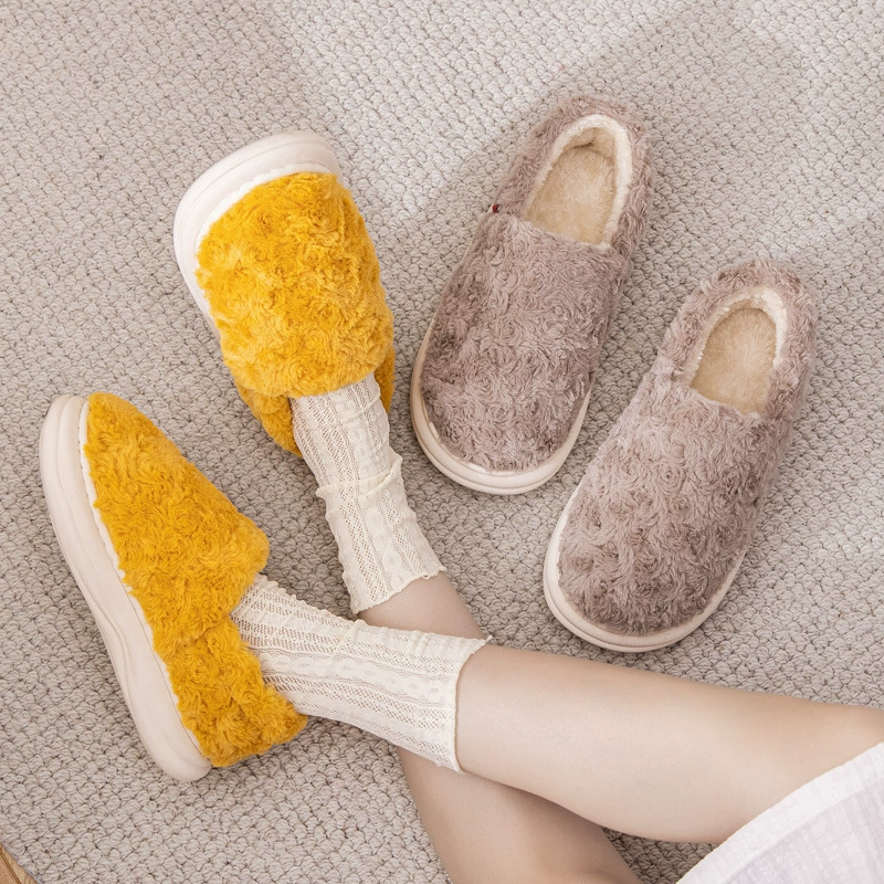 Хлопковые тапочки для мужчин и женщин, осенне-зимняя сумка с толстым дном в помещении, теплая Домашняя Нескользящая хлопковая обувь Мао, поколение волос