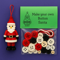 跨境现货DIYButtonOrnament Kits圣诞节手工制作可爱纽扣装饰套件