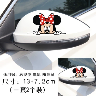 Lamp eyebrow, and rearview mirror decal, modified - a-pair-of-female-mickey-stickers
