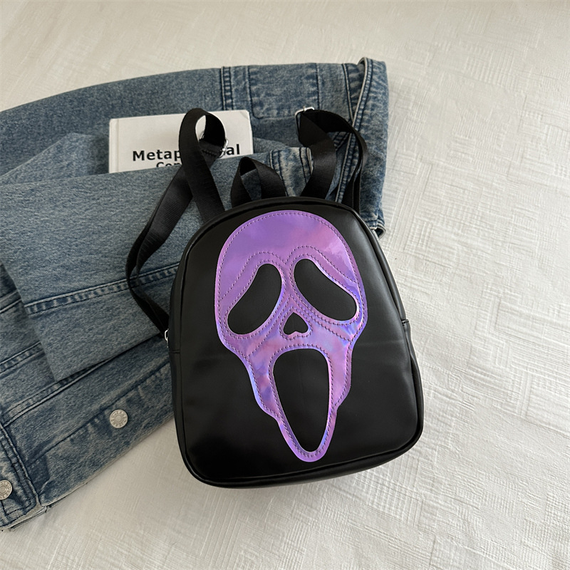 2024 nueva mochila de nicho de diseño de mujer oscuro personalidad mochila de calavera de moda versátil mochila
