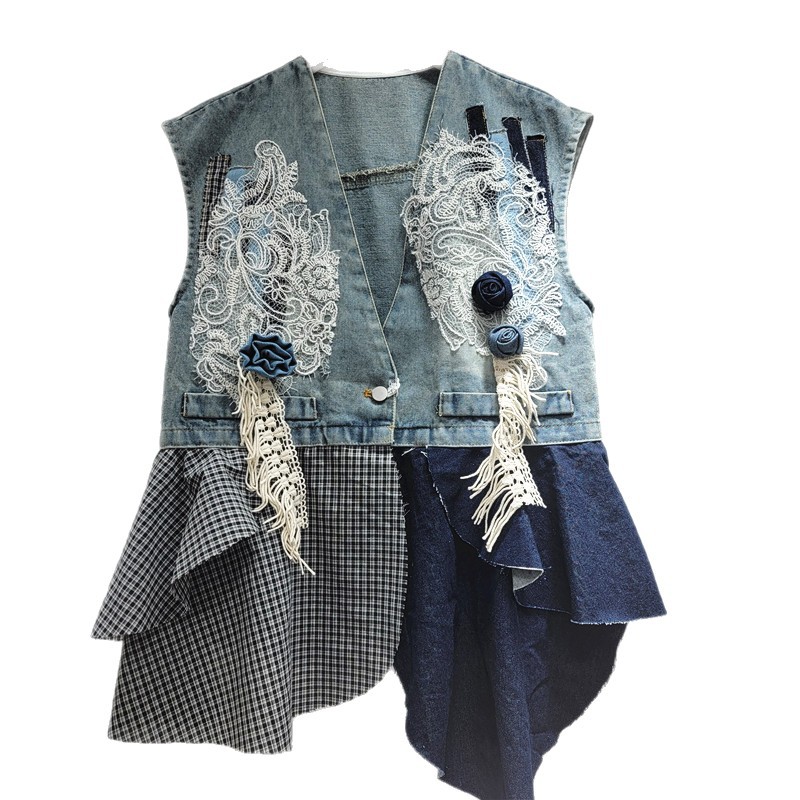 Verano super atractivo exterior 2025 nuevo estilo caliente diseño de nicho personalidad moda única y chic chaleco de costura mujer image 5