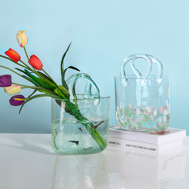 Креативный портативный глянцевый аквариум, лампа для растений, прозрачное украшение, простой и элегантный дизайн