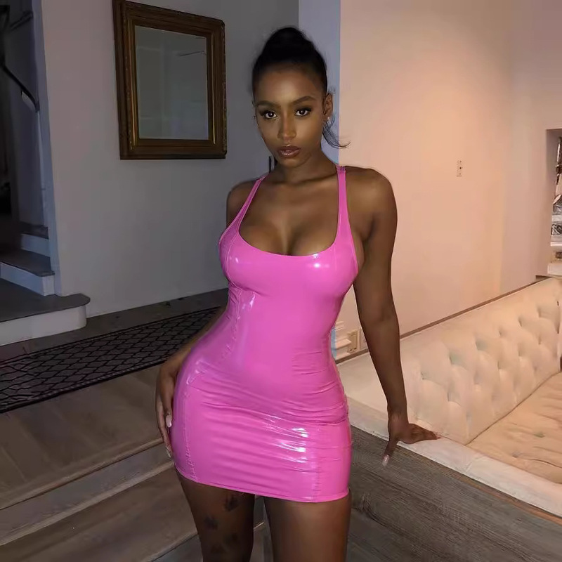 Summer dress Women's European and American Nightclub Party Online Celebrity Sexy Sleeveless Hip Skirt Women's Ins Foreign Trade New Style