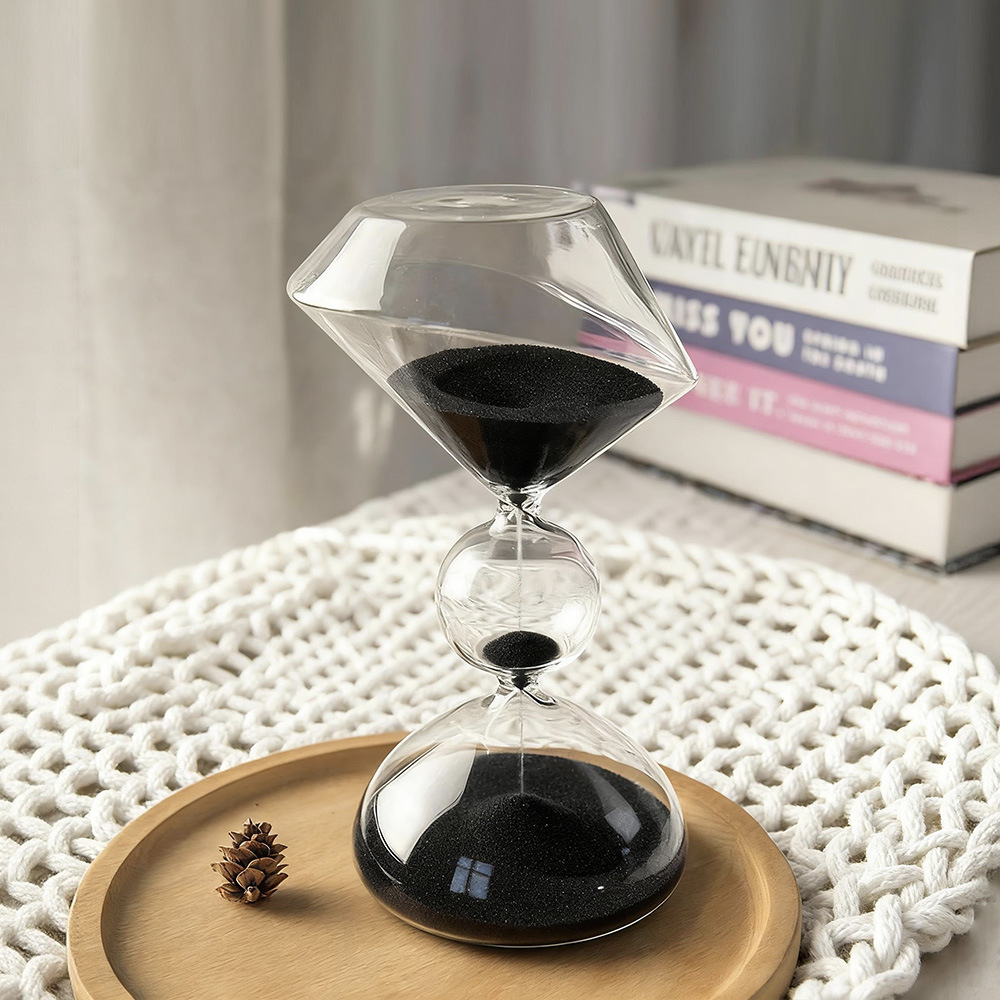 Hogar nórdico reloj de arena de vidrio de forma especial temporizador de arte reloj de arena regalos creativos estilo moderno decoraciones para el hogar