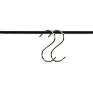 Polished stainless steel S hook type is suitable for jewelry key ring kitchen spoon pot and other use hardware hook