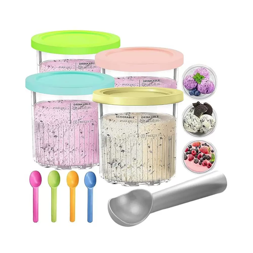 跨境新品Ninja Creami 奶油豪华冰淇淋杯适用于Ninja NC500 NC501