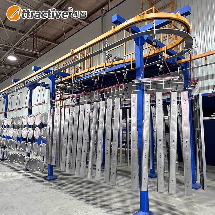 【广东创智】定制涂装设备生产线 铝板喷粉固化设备 吊挂输送系统