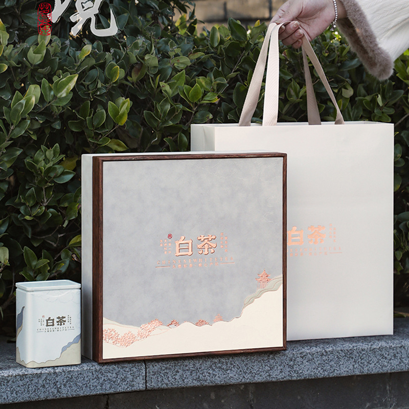 白茶包装盒空礼盒高档天目湖安吉白茶五罐半斤装黄金芽茶礼盒空盒