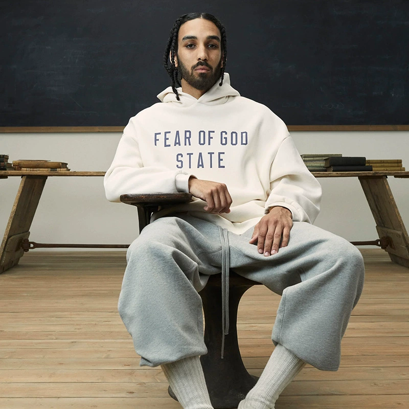 Тяжелая мульти-линейная толстовка с капюшоном FOG HH, осенне-зимняя бархатная повседневная свободная толстовка с капюшоном для пар, модная толстовка