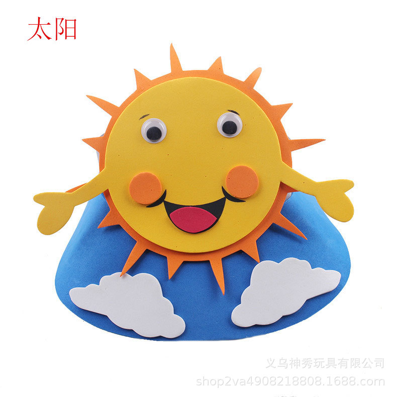 Día del niño Eva sombrero para el sol actividades entre padres e hijos dibujos animados animal tocado doce tocado del zodiaco