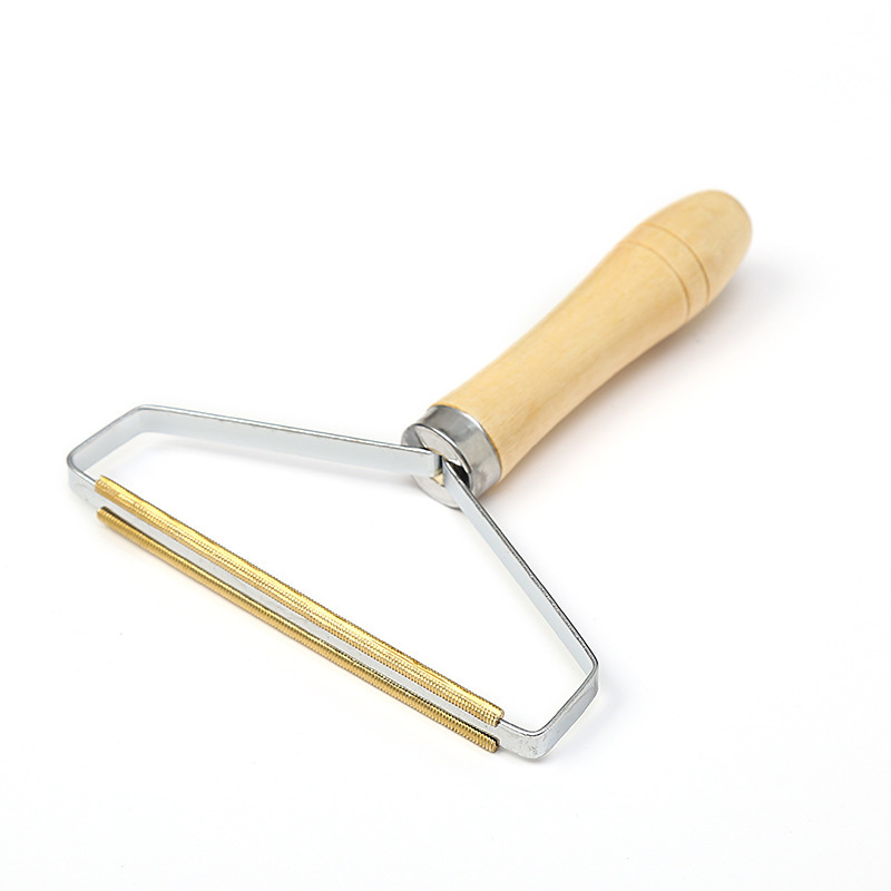 Raspador de pelo manual pelaje Bola de Pelo eliminación mango de madera removedor de pelo del hogar mascota cepillo pegajoso Dispositivo de adherencia del pelo