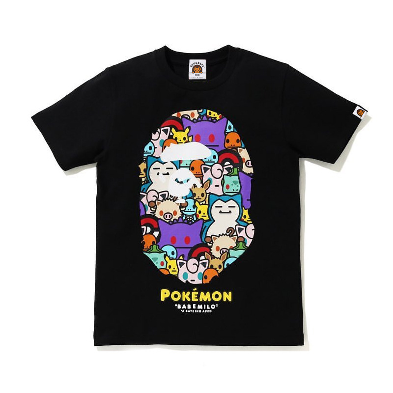 BEII&amp;BAPE Jointly Short sleeved Children's clothing Pokemon Po Ke Pikachu T-shirt