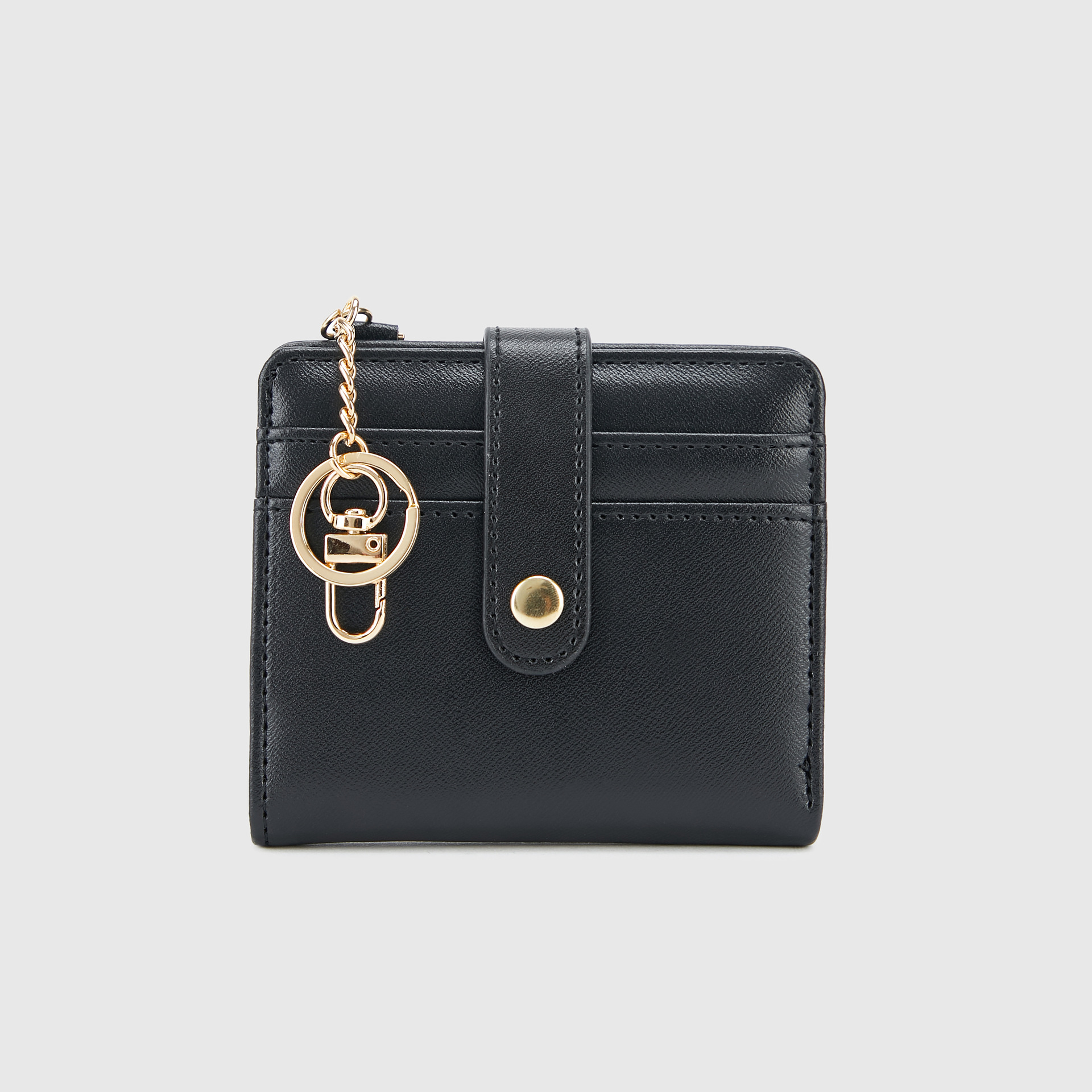 Cartera de mujer transfronteriza Suphiar, bolso de mano plegable de color sólido corto, cerradura antirrobo, monedero con cremallera desmagnética