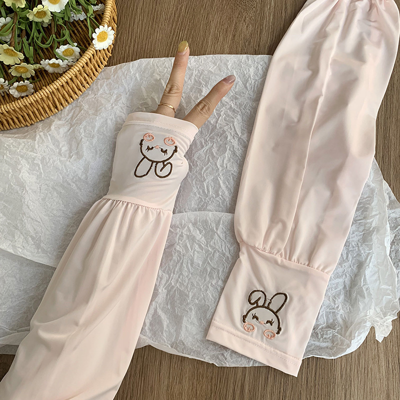 Protector solar suelto para conducir mangas de seda de hielo para mujer de verano estilo fino para andar en bicicleta, sombrilla, mangas de protección transpirables, brazos y brazos al por mayor