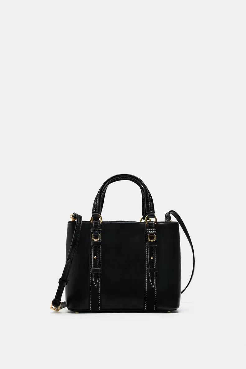 Bolso de mujer 2024 nuevo bolso de mensajero portátil de mini ciudad negro bolso de cubo de todo fósforo bolso asesino de doble compartimento de mano