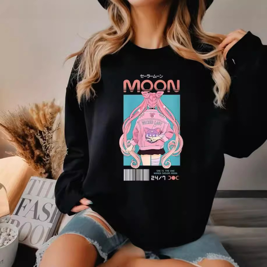 Sailor Moon Sweatshirt Mamoru Japanese Anime Luna Shirt Sere