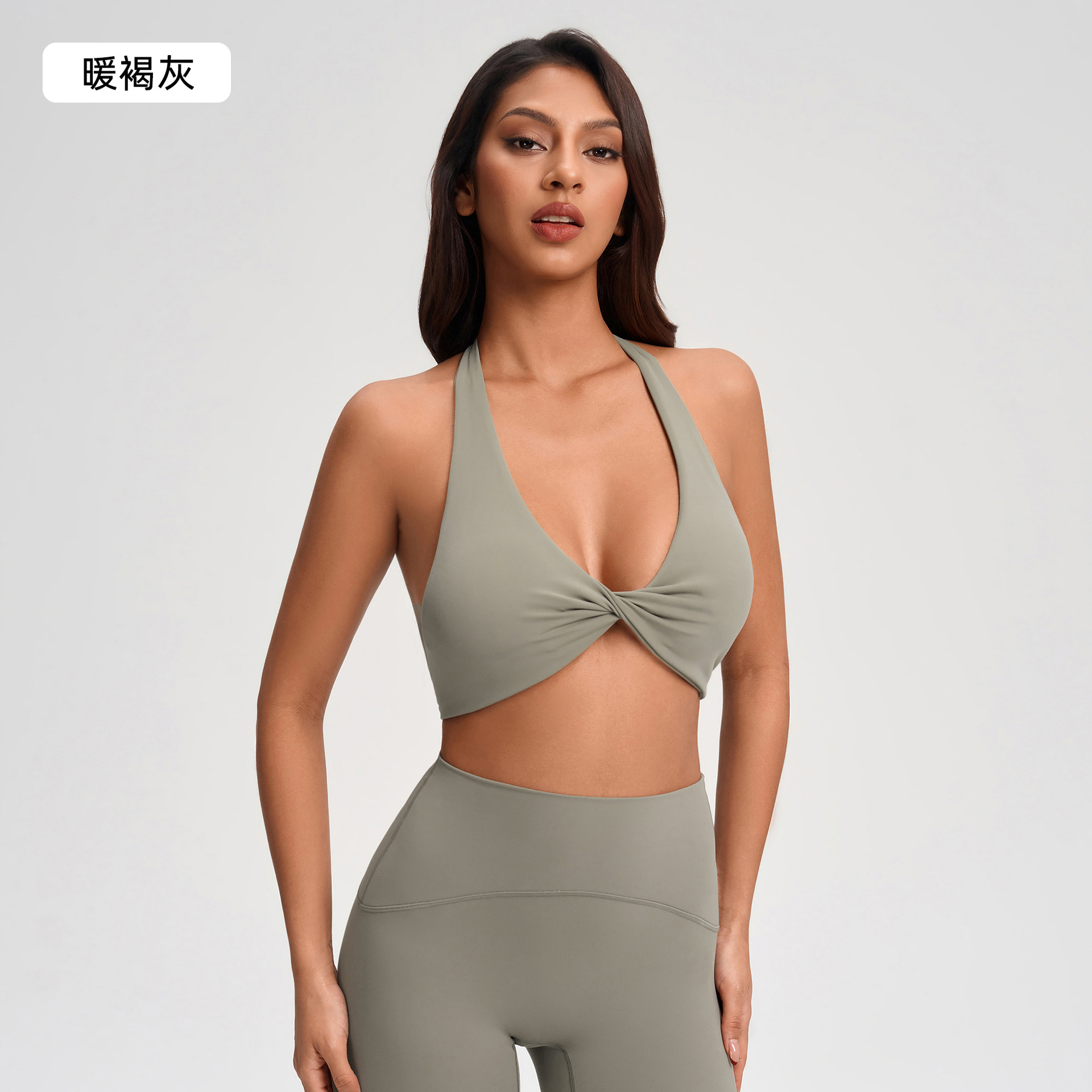 Europa y América sexy cuello en V bra de yoga para correr ropa interior de fitness sin anillo de acero bra deportivo YG - 1005