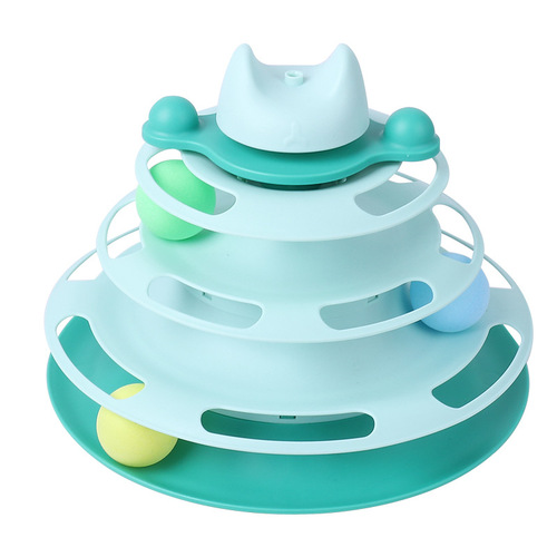 Pet Supplies Amazon New Cat Head Interactive Turntable Cat Toy Self-Happy Four-Layer Cat Turntable Cat Toy