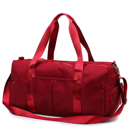 Cross-border outdoor sports bag, Korean style yoga fitness bag, large capacity dry and wet separate shoulder travel bag with logo printed on it