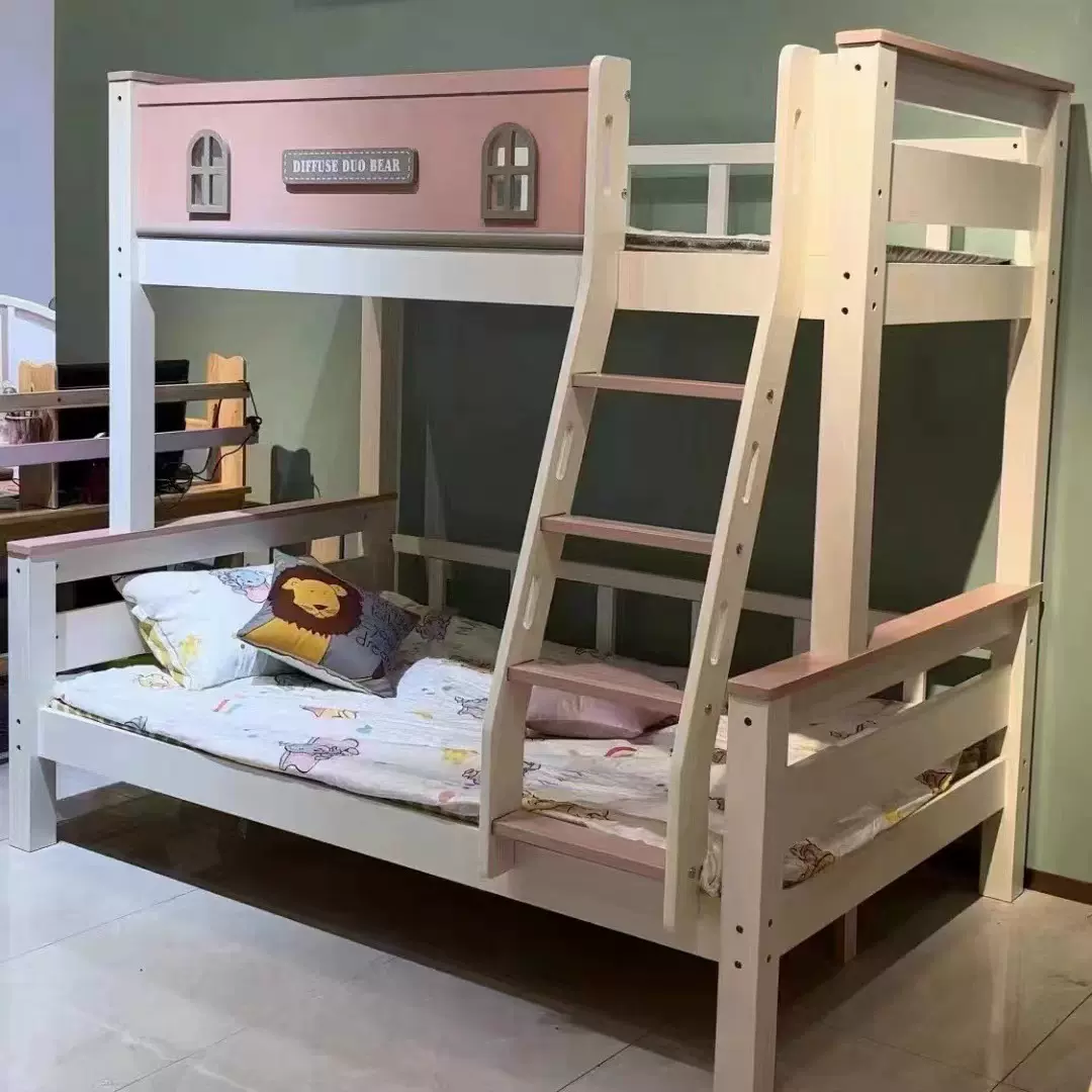 实木上下床双层床大人儿童子母床成年宿舍上下铺木床多功能子母床